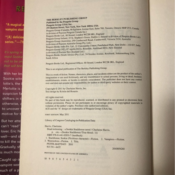 True Blood Charlaine Harris Sookie Stackhouse Book Dead Reckoning - Picture 4 of 5